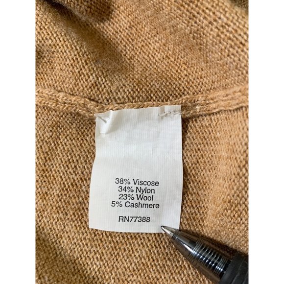 Womens J Crew Lightweight Tan V-neck Sweater Small Cashmere Blend 6609 LS GUC - Picture 9 of 10